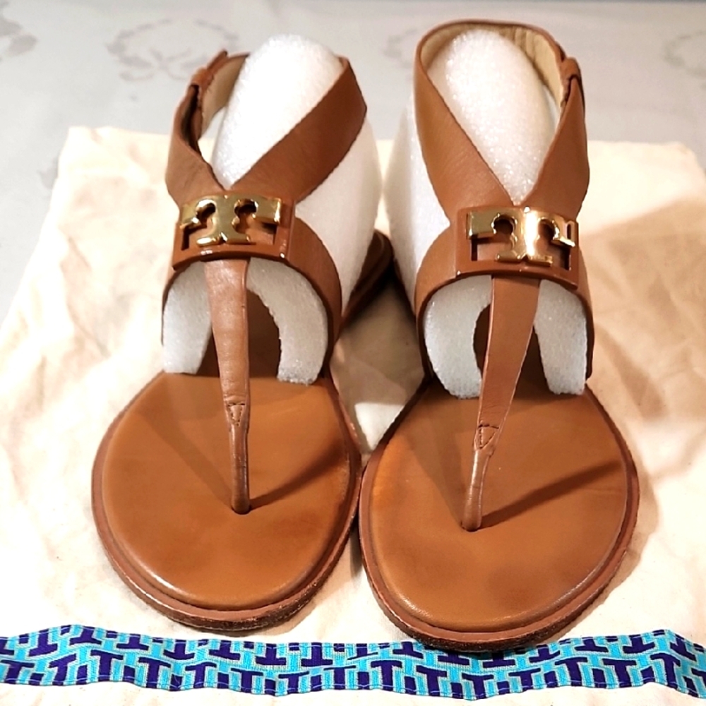 Elegant Brown Tory Burch Sandals